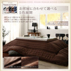 こたつ 掛布団 &敷布団 2点セット 5mm厚ウレタン入り敷布団タイプ 4尺長方形 80×120 天板対応 裏プレミアム毛布つき