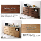 ワイドキッチンカウンター 幅180 開梱設置付き 4段引き出し 天然木