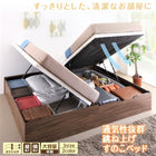 フランスベッド マルチラススーパースプリングマットレス付き 横開き 深さラージ お客様組立 すのこ ベッド セミシングル 跳ね上げ