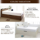 ベッド セミシングル 跳ね上げ 薄型スタンダードポケットコイル 縦開き 深さラージ すのこ お客様組立