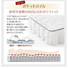 ベッド セミダブル すのこ ベッド 跳ね上げ スタンダードポケットコイル 深さラージ お客様組立