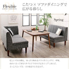 ダイニングこたつ テーブル単品 W105 高さ調節 収納付