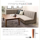 ソファダイニング ダイニングこたつ テーブル W120 高さ調節 収納付