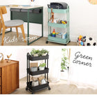 キッチンワゴン 収納ボックス ランドセルラック おもちゃ箱 おむつ オムツ入れ 取手付き キャスター付き おもちゃ収納 北欧 マルチ三段ワゴン 隙間収納