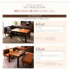 こたつ 大型ソファダイニング 6点セット テーブル+2Pソファ2脚+1Pソファ1脚+コーナーソファ1脚+ベンチ1脚 W120-180 6段階高さ調節 伸縮式