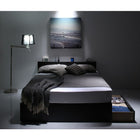 収納 ベッド プレミアムボンネルコイルマットレス付き セミダブル 棚 コンセント付き 引き出し 2杯