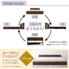 すのこベッド 収納 スタンダードボンネルコイルマットレス付き セミダブル
