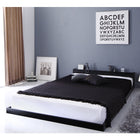 フロア ロー ベッド プレミアムボンネルコイルマットレス付き シングル 棚 コンセント付き