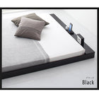 フロア ロー ベッド ベットフレームのみ セミダブル 布団のように使える 棚 コンセント付き