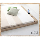 フロア ロー ベッド ベットフレームのみ セミダブル 布団のように使える 棚 コンセント付き