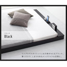 フロア ロー ベッド プレミアムボンネルコイルマットレス付き シングル 布団のように使える 棚 コンセント付き