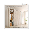 まるで造り付け ミラー付き ルーバー折れ戸式ワードローブ 幅120