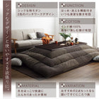 こたつ 布団 掛布団&敷布団 2点セット 正方形 80×80 天板対応コットン100% 国産