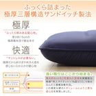 敷布団 単品 セミダブル 日本製 厚み15cm 極厚三層