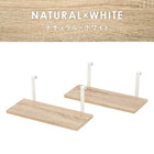 ウォールラック棚板 2枚組 40×17.5×15cm ブラウン/ブラック