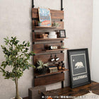 ウォールラック棚板 2枚組 60×17.5×15cm ブラウン/ブラック