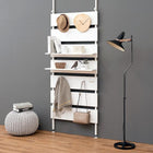 ウォールラック棚板 2枚組 80×17.5×15cm ブラウン/ブラック