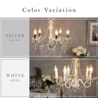 ガラスシャンデリア エレガント 51.5×51.5×59cm シルバー