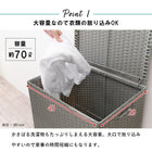 キャスター付収納ボックス45×32×66cm ダークブラウン