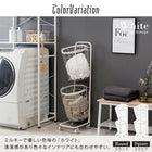 2段ランドリーラック(角型) 33×39×108cm ダークブラウン