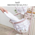 3段ランドリーラック(丸型) 34.5×39×124cm ダークブラウン