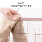 3段ランドリーラック(丸型) 34.5×39×124cm ダークブラウン