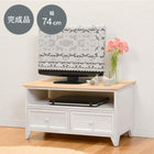 TV台 アンティークホワイト 74×34×40cm ホワイト