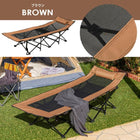 アウトドアベッド 61×185×50cm ブラウン