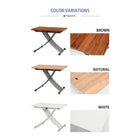 エクステンション昇降テーブル 100×57×31cm ブラウン