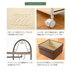 エレガントハンガーラック 引き出し7杯タイプ 80×35.5×172cm ブラウン