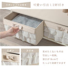 エレガントハンガーラック フリル付き引き出し2杯タイプ 75×35.5×172cm ピンク