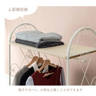 エレガントハンガーラック フリル付き引き出し2杯タイプ 75×35.5×172cm ピンク