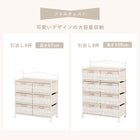 エレガントハンガーラック フリル付き引き出し7杯タイプ 80×35.5×172cm ピンク