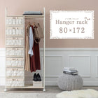 エレガントハンガーラック フリル付き引き出し7杯タイプ 80×35.5×172cm ピンク