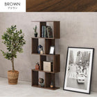 オープンラック 幅59×高さ142.5cm 59×24×142.5cm ブラウン