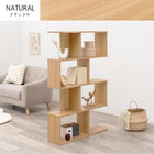 オープンラック 幅90×高さ142.5cm 90×24×142.5cm ブラウン