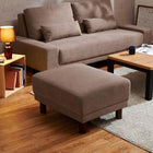 オットマン ニール 78×63×42cm ブラウン