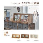 カウンター上ガラスケース 60×25×25cm ダークブラウン