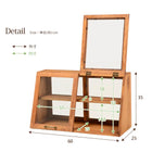 カウンター上ガラスケース 60×25×35cm ダークブラウン