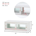 カウンター上収納 60×25×22cm ライトブラウン