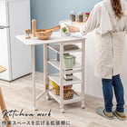 キッチンワゴン 37×45×85cm ブラウン