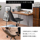 キャスター付き昇降チェア 丸型タイプ 55×66×84cm ブラック