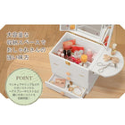 コスメボックス ローズ型取っ手 26×19×31cm ブラウン