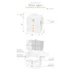 コスメボックス ローズ型取っ手 26×19×31cm ブラウン