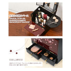 コスメボックス 蒔絵調 26×19×32cm ブラック