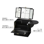 コスメボックス 蒔絵調 26×19×32cm ブラック