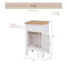 サイドチェスト ルーバー 40×32×63cm ホワイト