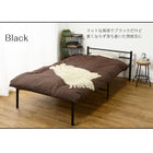 スチール製ベッド 宮無し シングル ブラック