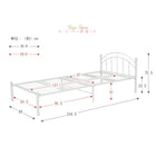 スチール製ベッド プリンセス シングル ホワイト