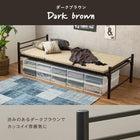 スチール製ロングベッド フレームのみ 宮棚無しタイプ シングル ホワイト